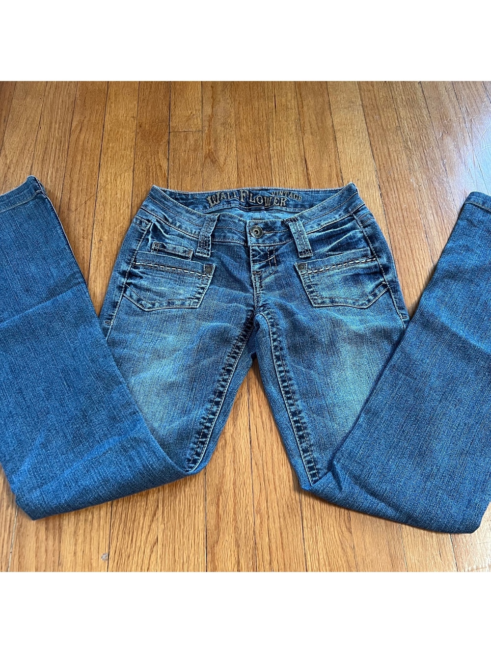 Vintage Y2K wallflower Low Rise Flare Jeans with button details